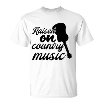 Raised Guitar Country Music For Music Lovers T-shirt - Thegiftio UK