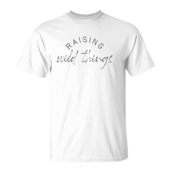 Raising Wild Things Mom Cute Mother's Day T-Shirt | Mazezy
