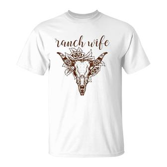 Ranch Wife Country Mama Tried Rodeo Music Outlaw Hippie Barn T-Shirt | Mazezy