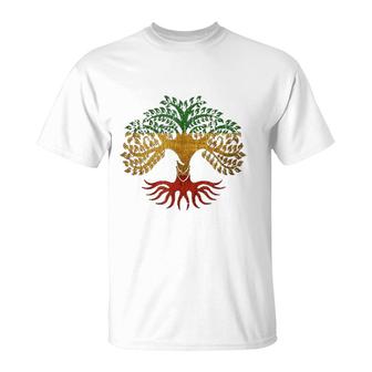 Rasta Colorful Tree Of Life Symbol Spiritual Yoga T-Shirt - Thegiftio UK