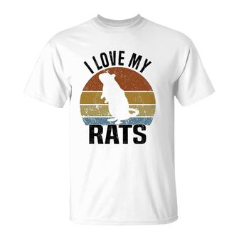 Rat Rats Pet Lover Vintage Retro T-Shirt | Mazezy