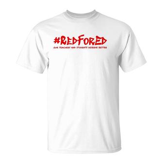 Red For Ed Teacher Solidarity T-Shirt | Mazezy
