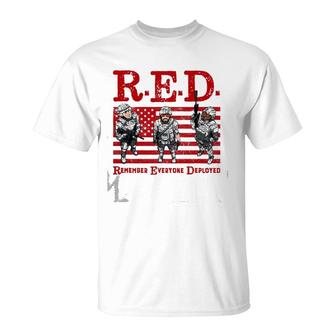 Remember Everyone Deployed Red Friday Military Families T-Shirt | Mazezy