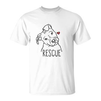 Rescue Dog Pitbull Rescue Mom Adopt Dont Shop T-shirt - Thegiftio UK