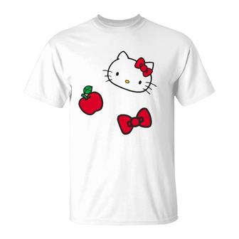 Retro Patches Red Apple Bow T-Shirt | Mazezy