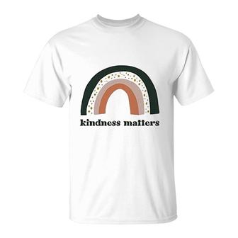 Retro Rainbow Kindness Matters T-Shirt | Mazezy