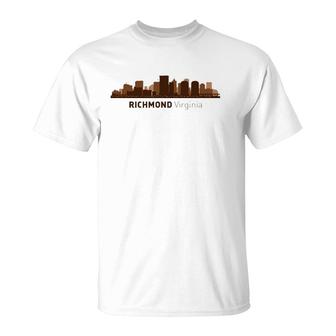 Richmond, Va City Skyline Virginia Hometown Pride T-Shirt | Mazezy