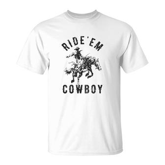 Ride Em Cowboy Cowgirl Rodeo Saying Cute Graphic T-shirt - Thegiftio UK