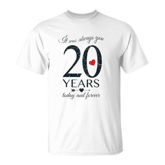 Romantic Couples 20Th Wedding Anniversary T-Shirt
