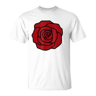 Rose Flower Red Rose T-Shirt | Mazezy