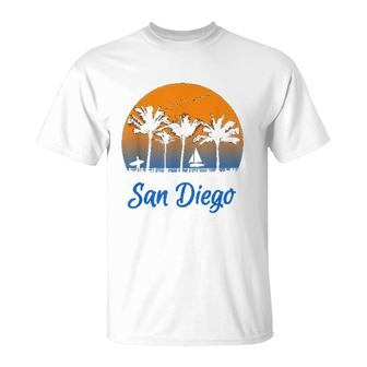 San Diego California Travel Surfing Gift T-Shirt | Mazezy
