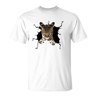 Savannah Cat Torn Cloth Kitten T-Shirt | Mazezy AU