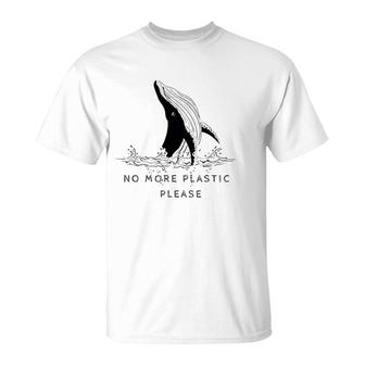 Save The Whales No More Plastic Please T-Shirt | Mazezy