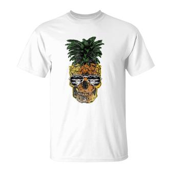 Skull Pineapple Hawaii Aloha T-Shirt | Mazezy