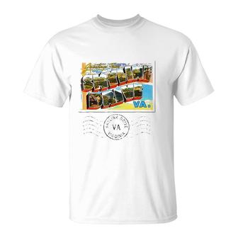 Skyline Drive Postcard Virginia Va Travel Souvenir T-Shirt | Mazezy