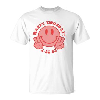 Smile Face Happy Twosday 2022 February 2Nd 2022 - 2-22-22 Gift T-Shirt | Mazezy CA