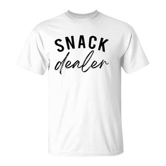 Snack Dealer Mom Life Saying Funny Mom T-Shirt | Mazezy