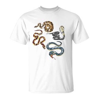 Snakes Reptile Science Biology Snake Lover T-Shirt | Mazezy