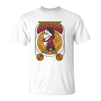 Snow White & The Seven Dwarfs Grumpy Seventies Poster T-Shirt | Mazezy