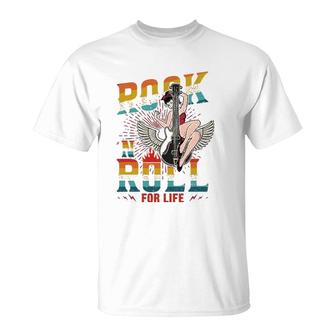 Sock Hop Costume Rock 'N' Roll For Life Greaser Babe And Men T-Shirt | Mazezy