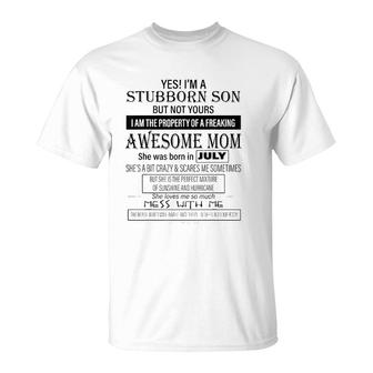 Son's Awesome Mother T-Shirt | Mazezy