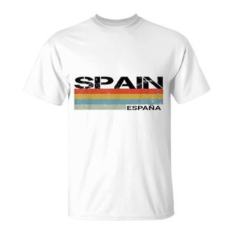 Spain Spanish Language Espana Retro Vintage Stripes T-Shirt - Thegiftio