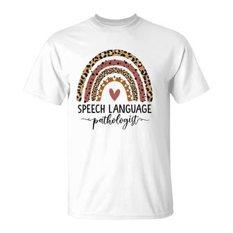 Speech Language Pathologist Rainbow Speech Therapy Gift Slp T-Shirt | Mazezy