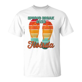 Spring Break Florida Beach 2022 Vintage Cool Flip Flops T-shirt - Thegiftio