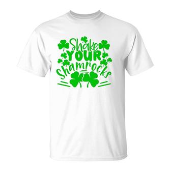 St Patrick's Day Shake Your Shamrocks Irish T-Shirt | Mazezy