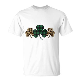 St Patricks Three Lucky Leafs T-Shirt | Mazezy