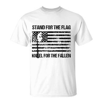 Stand For The Flag Kneel For The Fallen T-Shirt | Mazezy
