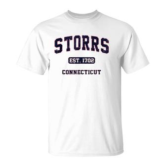 Storrs Connecticut Ct Vintage Athletic Style Gift  T-Shirt