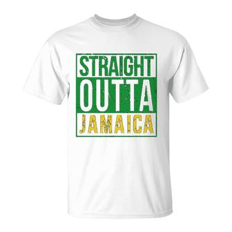 Straight Outta Jamaica Cool Jamaican T-Shirt | Mazezy