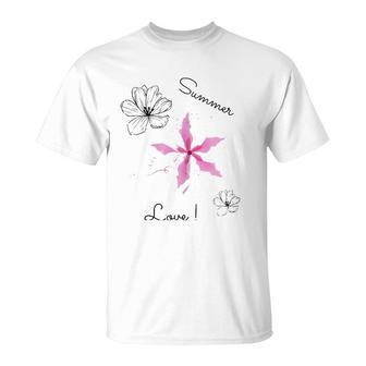 Summer Love Floral Gift T-Shirt | Mazezy