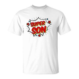 Superhero Super Son Matching Family Superhero S T-Shirt | Mazezy