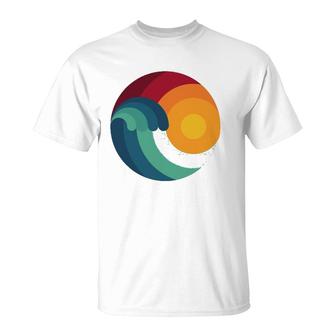 Surfing Surfboard Sunset Kitesurfing Wakeboard Wave T-Shirt | Mazezy