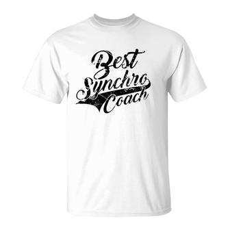 Synchronized Swimming Gifts Best Synchro Coach T-Shirt | Mazezy