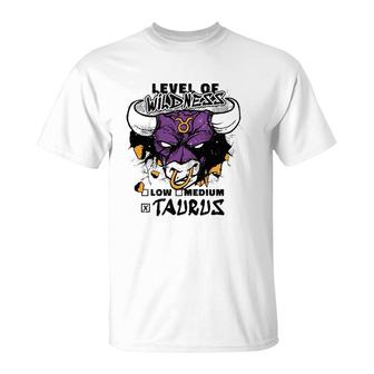 Taurus Bull Level Of Wildness T-Shirt | Mazezy