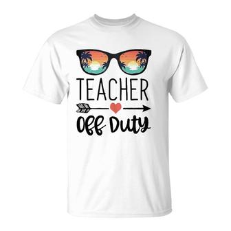 Teacher Design Sunglass Teacher Off Duty T-Shirt | Mazezy
