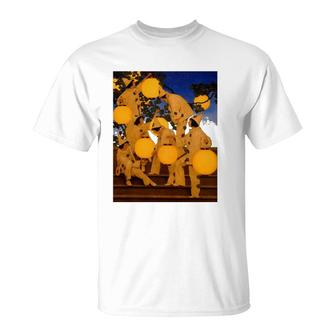 The Lantern Bearers Famous Painting By Parrish T-Shirt | Mazezy UK