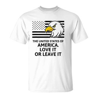 The United States Of America Love It Or Leave It T-Shirt | Mazezy
