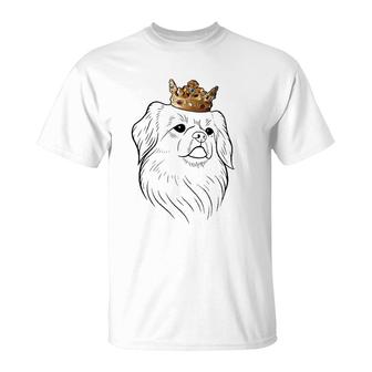 Tibetan Spaniel Dog Wearing Crown T-Shirt | Mazezy
