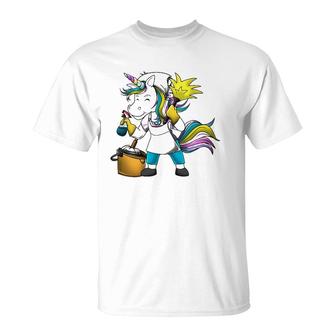 Unicorn Girl Funny Cleaning Lady Housekeeper Maid Service T-Shirt | Mazezy