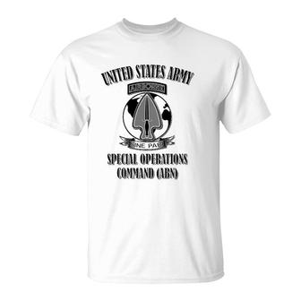 Us Army Special Operations Command Abn Back Design T-Shirt | Mazezy CA