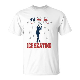Usa Ice Skating Dance Support T-Shirt | Mazezy
