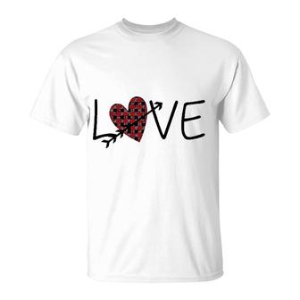 Valentine's Day Love Heart Print T-Shirt | Mazezy