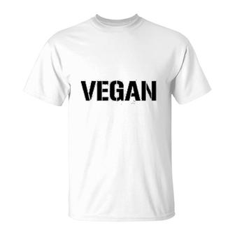 Vegan Lover Letter Simple T-Shirt | Mazezy