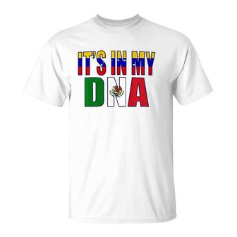 Venezuelan And Mexican Mix Dna Perfection Heritage T-Shirt | Mazezy
