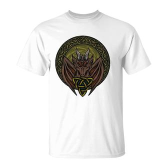 Viking Dungeon Norwegian Dragon Lover Celtic Dragon T-Shirt | Mazezy