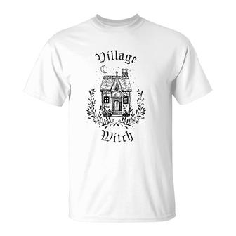 Village Witch Hedge Witch Pagan Wicca T-Shirt | Mazezy